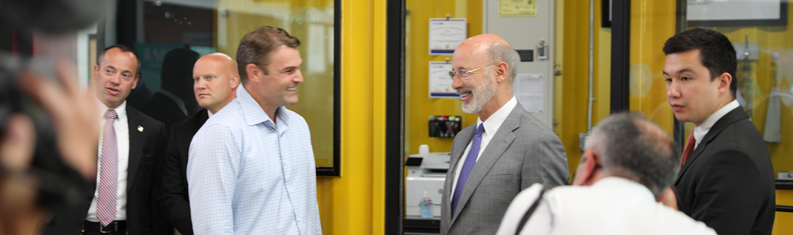 Gov. Tom Wolf Tours Factory, Promoting Investment in PA Start-ups